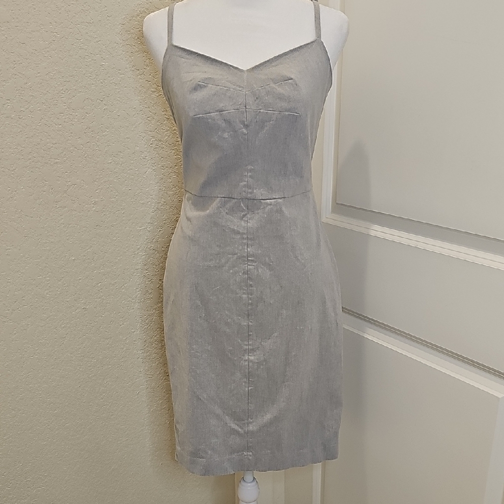 Banana Republic Light Gray Denim Mini Dress Sz 8